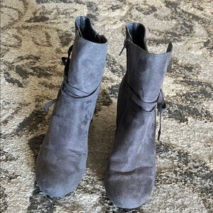 Christian Siriano Gray Ankle Boots